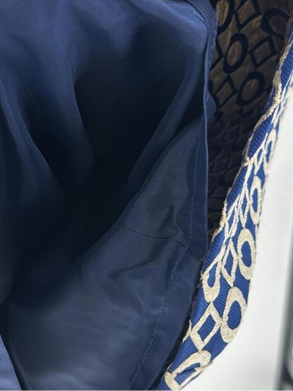 Lauren Ralph Lauren Navy & Gold Brocade Sheath Dress - Picture 4 of 9